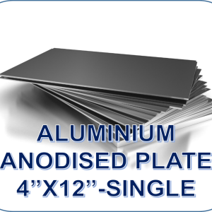 ALUMINIUM ANODISED PLATE 4"x12"-SINGLE